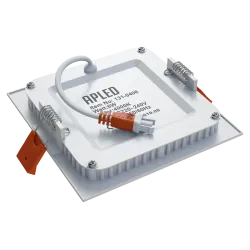 Įleidžiamas kvadratinis šviestuvas 6W IP40 3000K 550lm standartinė balta