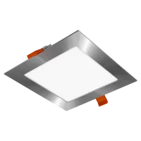 Įleidžiamas LED šviestuvas SQUARE 12W IP40 4000K 1100 lm sidabro spalvos