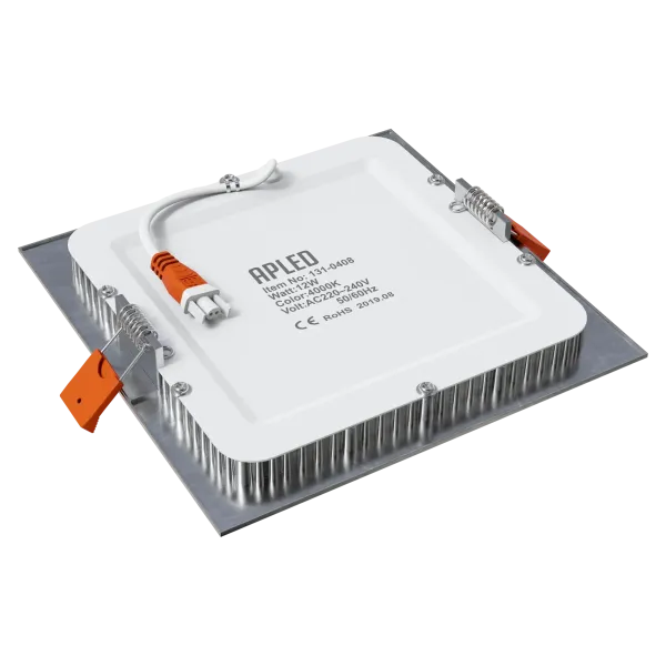 Recessed downlight SQUARE 12W IP40 3000K 1100lm silver