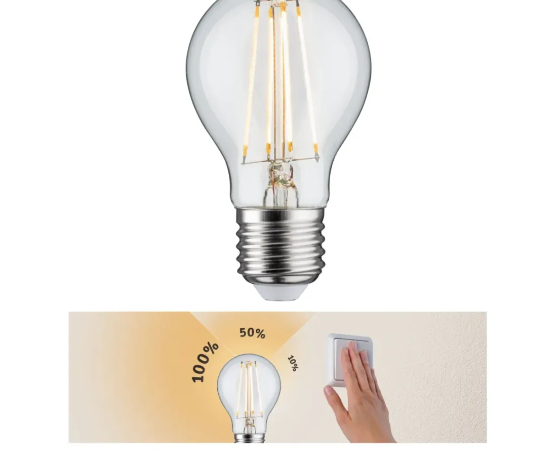 3 pakāpju regulējama LED spuldze E27 806 lm 8W 2700K
