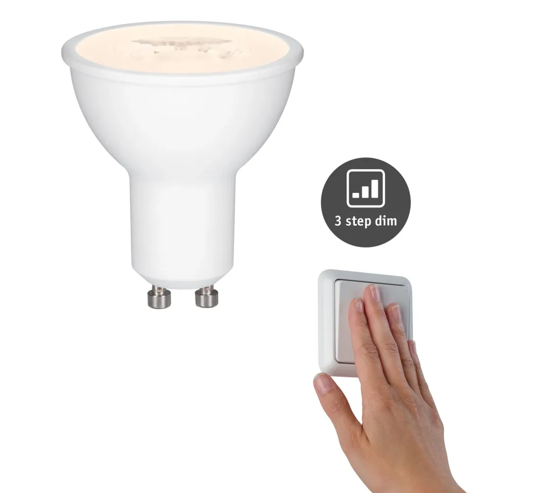 LED reflektors GU10 460 lm 6,5W 2700K step DIM