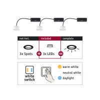 Recessed luminaire LED module Coin WhiteSwitch 3x6,5W 2.700 - 6.500 K