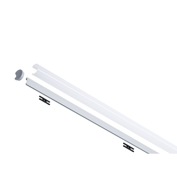 LED profiil hajutiga 2m alumiinium, satiin TUBE
