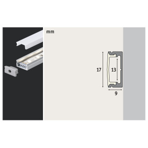 LED profiil 200 cm hajutiga BASE