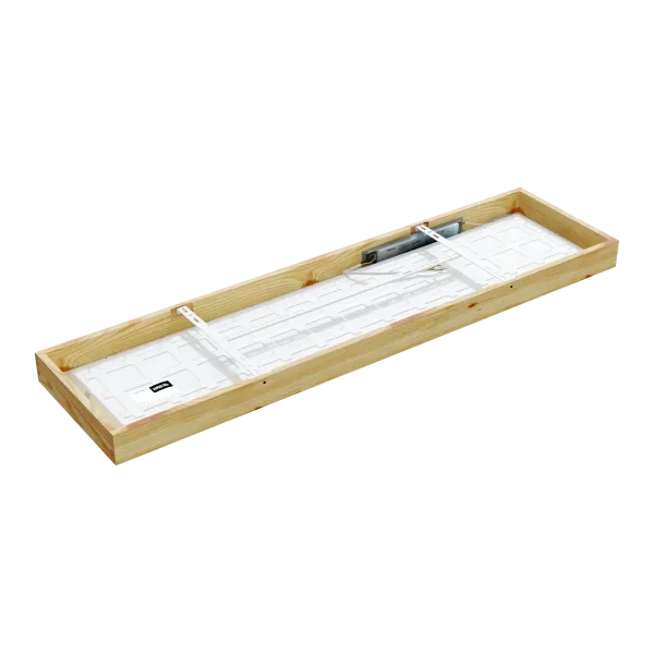 Paviršinė LED šviestuvas LONG WOODLINE 42W IP20 4000K 3950 lm pušis