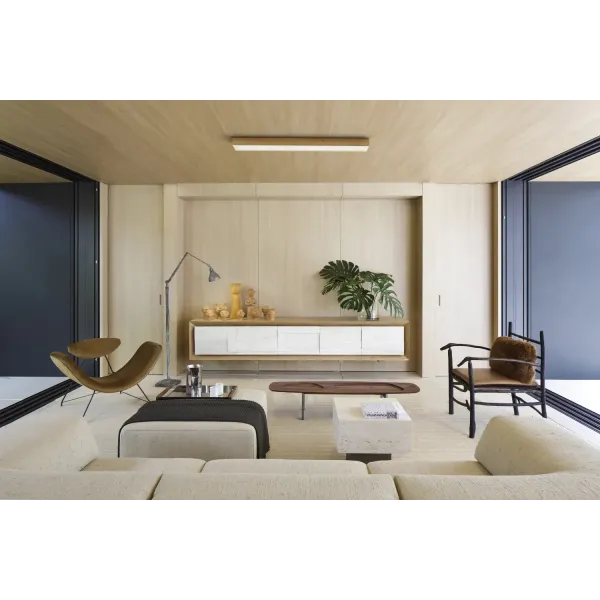 Paviršinė LED šviestuvas LONG WOODLINE 42W IP20 4000K 3950 lm pušis