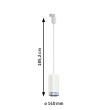 ProRail3-riippuvalaisin valkoinen E27 max. 50W CORUS