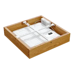 Virsapmetuma LED griestu gaismeklis QUADRA WOODLINE 300x300 24W IP20 3000K 1430lm ozols