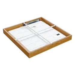 Virsapmetuma LED griestu gaismeklis QUADRA WOODLINE 600x600 40W IP20 3000K 3320lm ozols