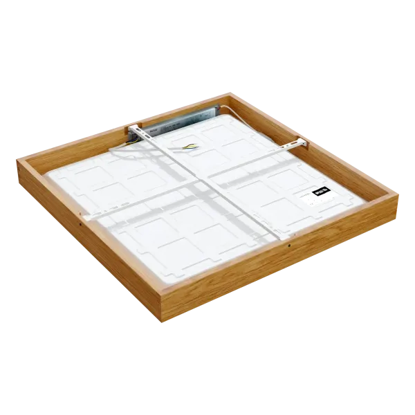 Pinnapealne LED laevalgusti QUADRA WOODLINE 600x600 40W IP20 3000K 3320lm tamm