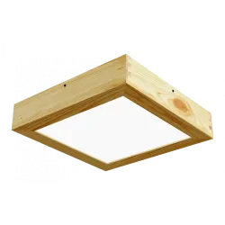 Virsapmetuma LED griestu gaismeklis QUADRA WOODLINE 300x300 24W IP20 4000K 1430lm priede