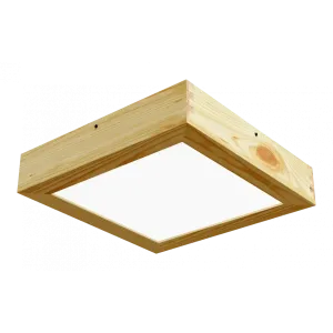 Paviršinis LED šviestuvas QUADRA WOODLINE 300x300 24W IP20 4000K 1430lm pušis