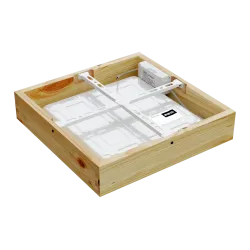 Virsapmetuma LED griestu gaismeklis QUADRA WOODLINE 300x300 24W IP20 4000K 1430lm priede