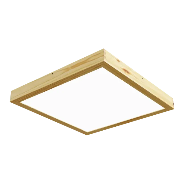 Paviršinis LED šviestuvas QUADRA WOODLINE 600x600 40W IP20 4000K 3320 lm pušis