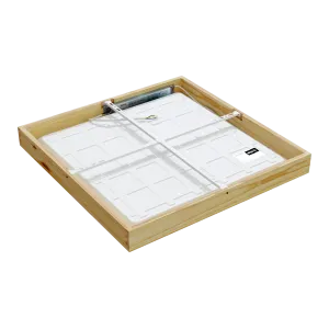 Paviršinis LED šviestuvas QUADRA WOODLINE 600x600 40W IP20 4000K 3320 lm pušis