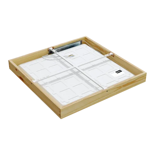 Paviršinis LED šviestuvas QUADRA WOODLINE 600x600 40W IP20 4000K 3320 lm pušis