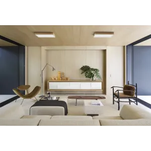 Paviršinis LED šviestuvas QUADRA WOODLINE 600x600 40W IP20 4000K 3320 lm pušis