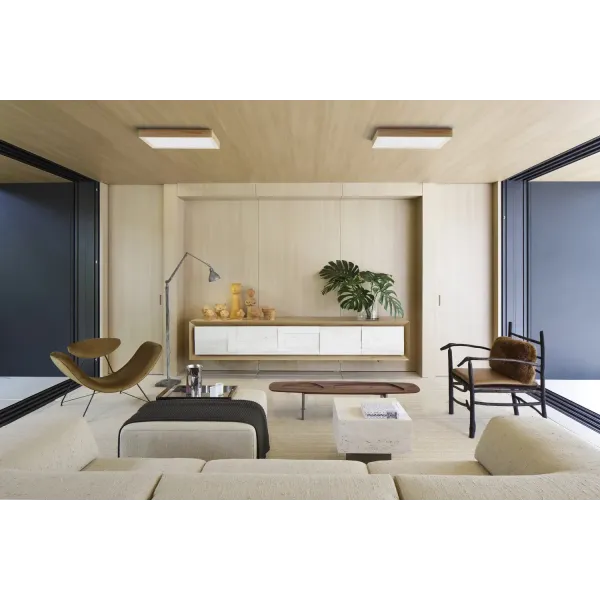 Paviršinis LED šviestuvas QUADRA WOODLINE 600x600 40W IP20 4000K 3320 lm pušis