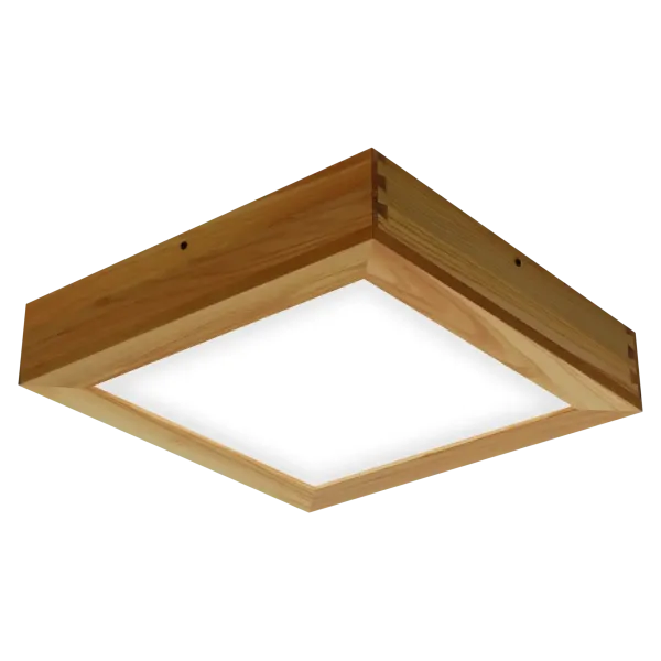 Paviršinis LED šviestuvas QUADRA WOODLINE 300x300 24W IP20 4000K 1430lm uosis