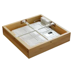 Virsapmetuma LED griestu gaismeklis QUADRA WOODLINE 300x300 24W IP20 4000K 1430lm osis