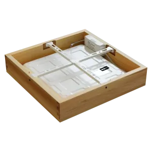 Paviršinis LED šviestuvas QUADRA WOODLINE 300x300 24W IP20 4000K 1430lm uosis