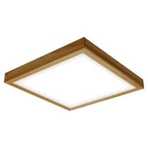 Paviršinis LED lubų šviestuvas QUADRA WOODLINE 600x600 40W IP20 4000K 3320lm uosis