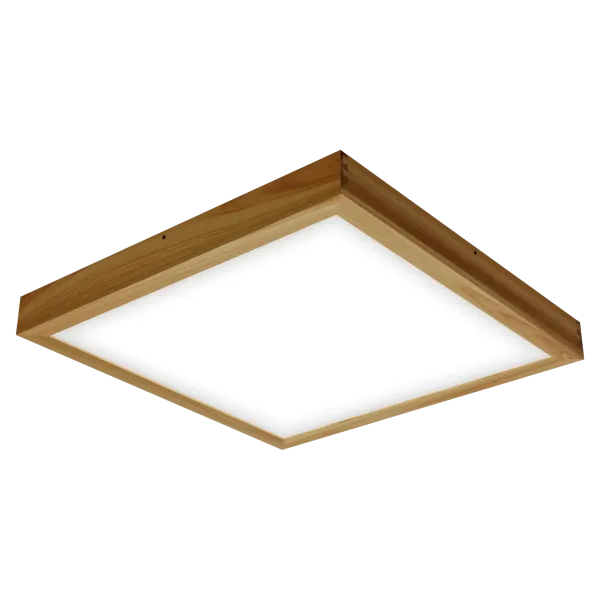 Paviršinis LED lubų šviestuvas QUADRA WOODLINE 600x600 40W IP20 4000K 3320lm uosis