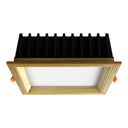 Įleidžiamas LED šviestuvas SQUARE WOODLINE 170x170 12W IP20 3000K 1179 lm Pušis