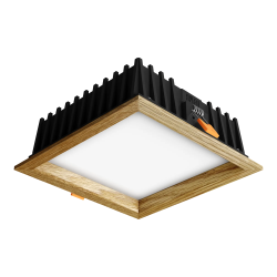 Įleidžiamas LED šviestuvas SQUARE WOODLINE 170x170 12W IP20 3000K 1179 lm Ąžuolas