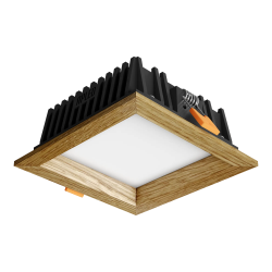Įleidžiamas LED šviestuvas SQUARE WOODLINE 170x170 12W IP20 4000K 1281 lm Ąžuolas