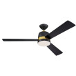 Ceiling fan with remote control black TRISTAN
