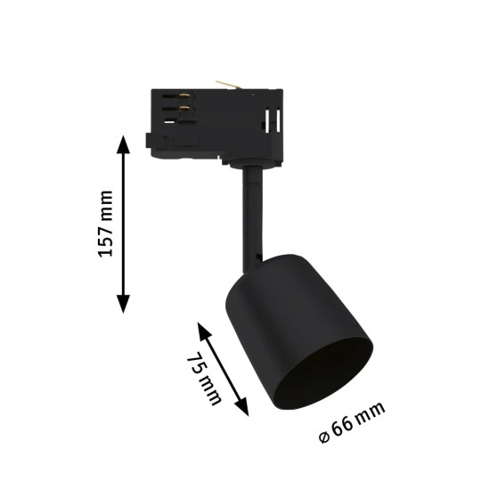 ProRail3 siini kohtvalgusti must GU10 max. 10W COVER