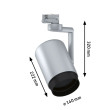 ProRail3-spotti mattakromi E27 max. 50W ASTHENE