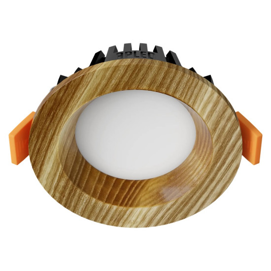 Įleidžiamas LED šviestuvas RONDO WOODLINE 90 3W IP20 3000K 176lm uosis