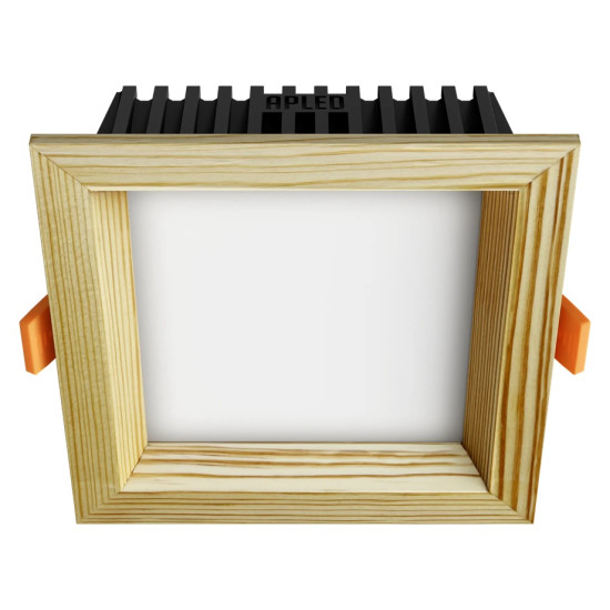 Süvistatav LED valgusti SQUARE WOODLINE 120x120 6W IP20 3000K 525lm Mänd