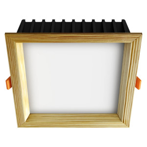 Įleidžiamas LED šviestuvas SQUARE WOODLINE 170x170 12W IP20 4000K 1281 lm Pušis