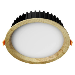 Recessed LED light RONDO WOODLINE 148 6W IP20 4000K 631lm Pine