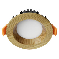 Iebūvēts LED gaismeklis RONDO WOODLINE 90 3W IP20 3000K 176lm Priede