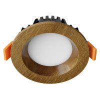 Recessed LED light RONDO WOODLINE 90 3W IP20 4000K 195lm Oak