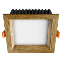 Iebūvēts LED gaismeklis SQUARE WOODLINE 120x120 6W IP20 3000K 525lm Ozols