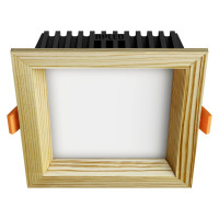 Recessed LED light SQUARE WOODLINE 120x120 6W IP20 4000K 558lm Pine