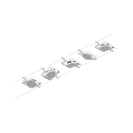 Kabelių šviestuvas sistema 5x4,5W baltas matinė MACLED