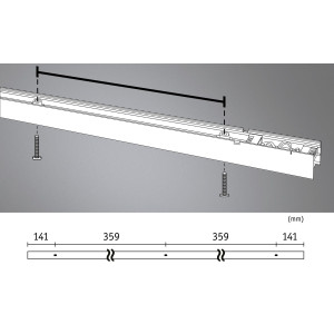 Power Channel230/24V 17W Matt chrome 1m