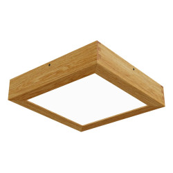 Pinnapealne LED laevalgusti QUADRA WOODLINE 300x300 24W IP20 4000K 1430lm tamm