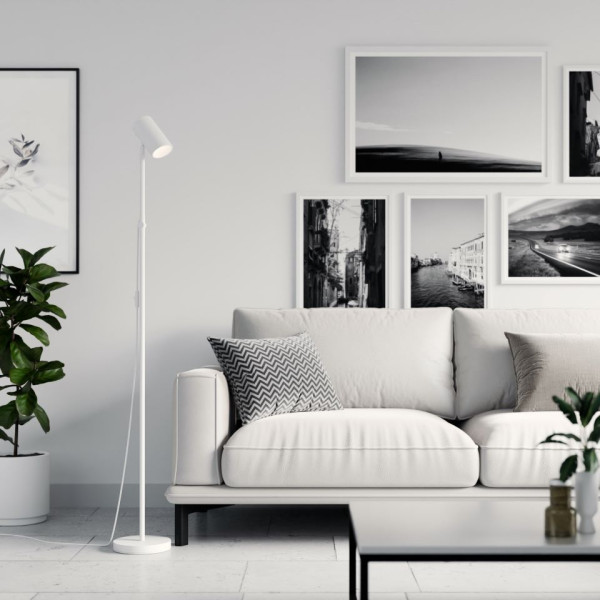 Grīdas lampa balta EVERLY