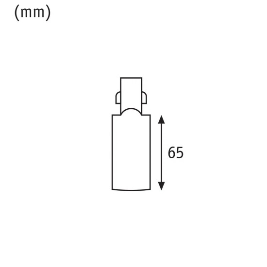 Toiteallika otsa adapter parempoolne matt kroom