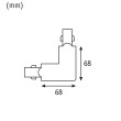 Connector L-part Interior Silver