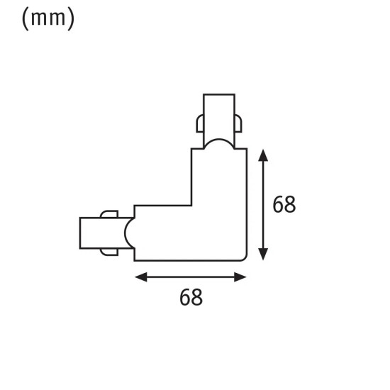 Connector L-part Exterior Black