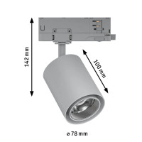 LED Rail spot Silver KRATOS