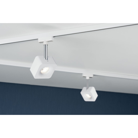 LED reflektorius baltas 8W CUBE